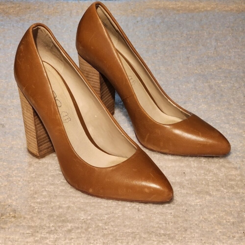 Aldo square high heel point toe pumps color